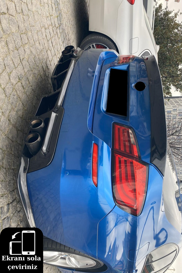 dual exhaust rear diffuser lip for bmw f10 2010-2011-2012-2013-2014-2015-2016-2017