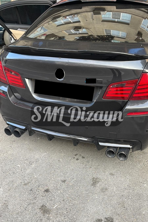 bmw f10 rear diffuser lip m sport dual exhaust