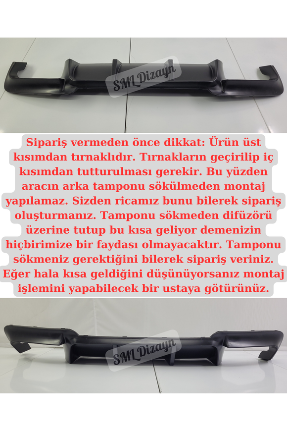 F10 Difüzör Arka Ek Boyasız 2010-2017
