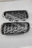 F30 Diamond Full Chrome Front Grille Kidney 2012-2018-8