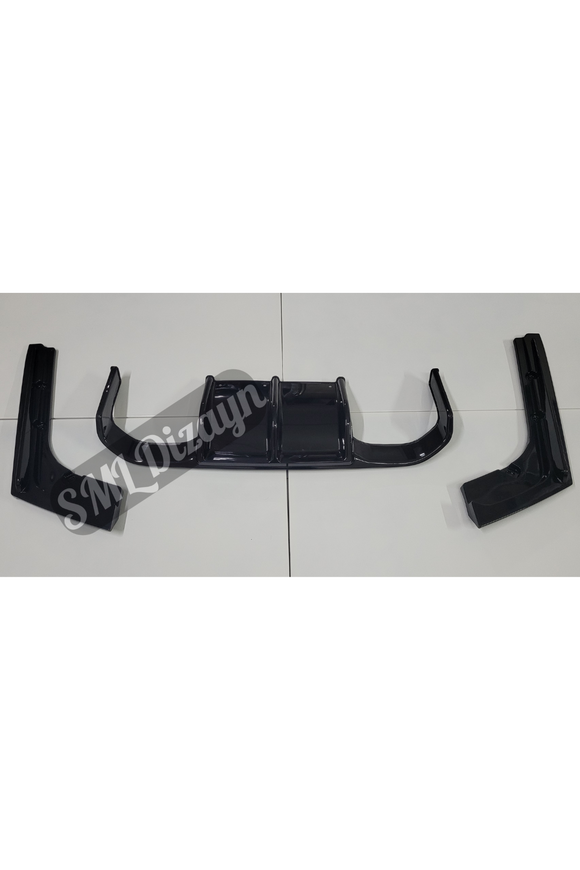 bmw f30 f80 m3 çin tampon uyumlu difüzör flap