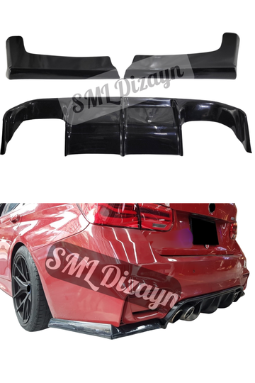 bmw f30 f80 m3 difüzör flap seti 3 parça