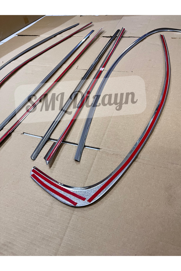 F30 Chrome Window Bead Frame Nickel 8 Pieces 2012-2018