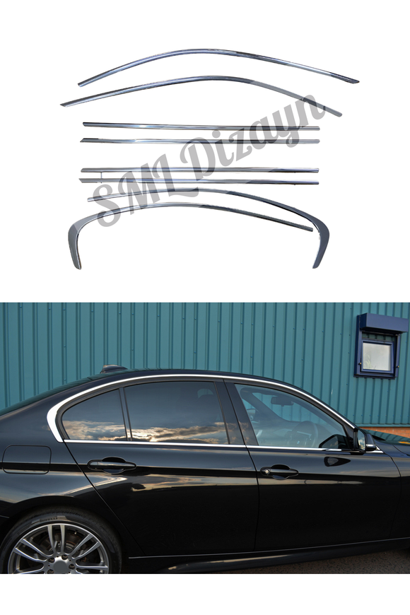 F30 Chrome Window Bead Frame Nickel 8 Pieces 2012-2018