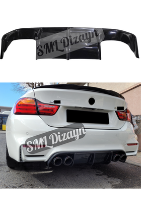 bmw f32-f33-f36 f82 m4 difüzör 3 bıçaklı difizör arka ek