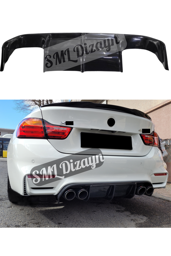 bmw f32-f33-f36 f82 m4 difüzör 3 bıçaklı difizör arka ek
