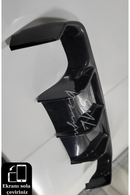 bmw f82 m4 dönüşüm tampon için orta kısım 3 bıçaklı difüzör lip çift çıkış