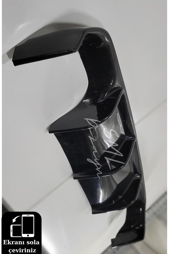 bmw f82 m4 dönüşüm tampon için orta kısım 3 bıçaklı difüzör lip çift çıkış