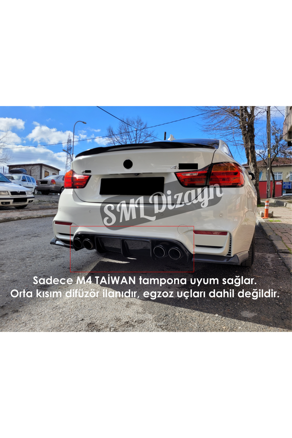 2014-2015-2016-2017-2018-2019-2020 bmw 4 serisi f32-f33-f36 f82 orta kısım difüzör