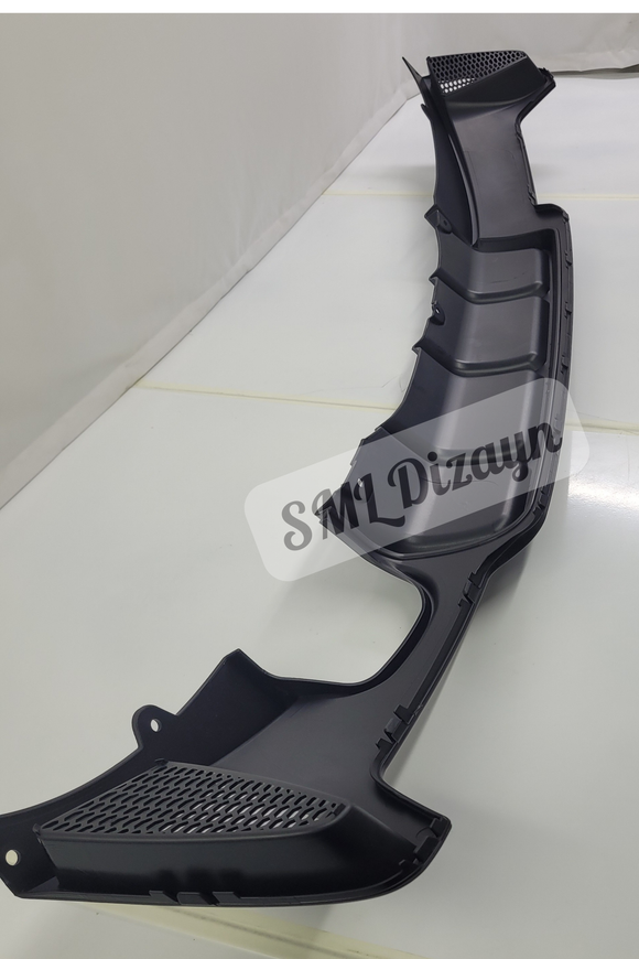 F32-F33-F36 M Sport Soldan Çift Çıkış Difüzör Arka Ek Parlak Siyah 2014-2020