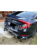 round exhaust pipes for honda civic 10th gen