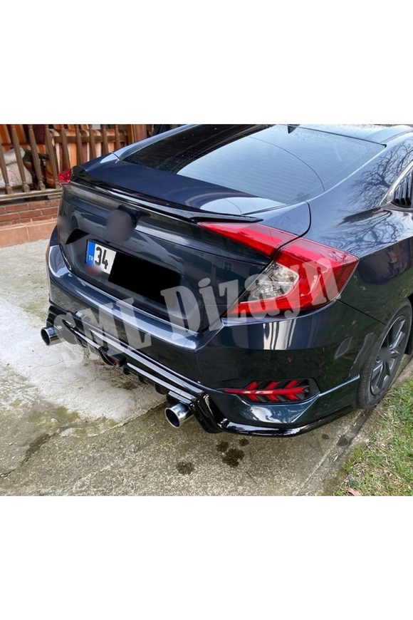 round exhaust pipes for honda civic 10th gen