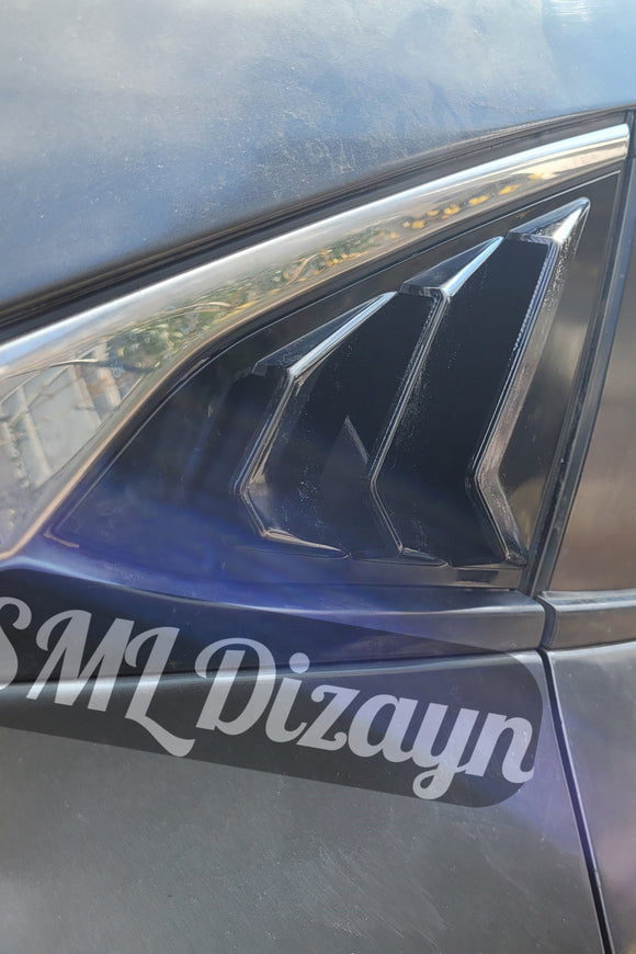 quarter window louvers for honda civic 2016-2017-2018-2019-2020-2021