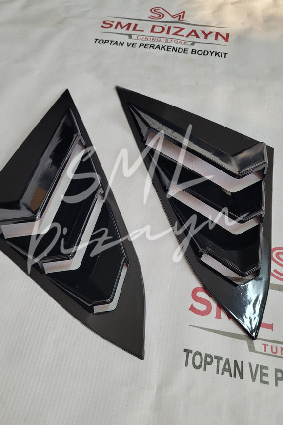 honda civic quarter window louvers