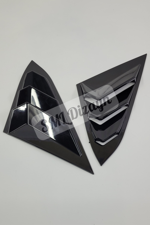 Civic Fc5 Kelebek Cam Vizör Kaplama Parlak Siyah Plastik 2016-2021