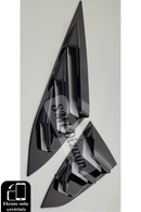 Civic Fc5 Kelebek Cam Vizör Kaplama Parlak Siyah Plastik 2016-2021-12