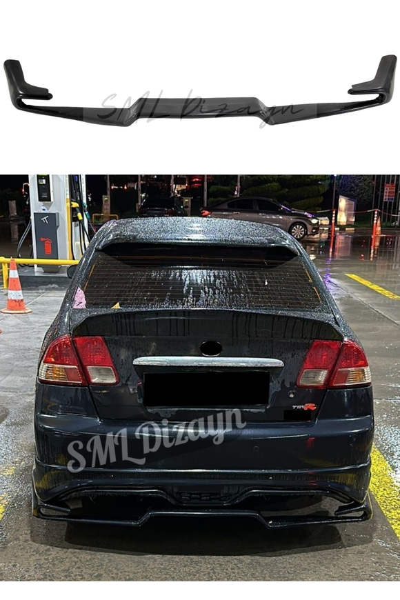 Vtec Rear Wing Civic Vtec 2 Voltex Rear Additional Blade Plastic 2001-2006 | SML Dizayn