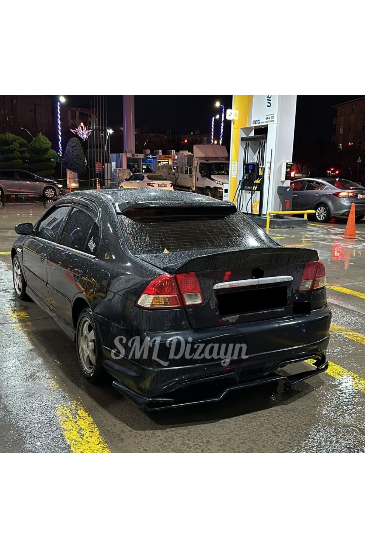 Vtec Rear Wing Civic Vtec 2 Voltex Rear Additional Blade Plastic 2001-2006 | SML Dizayn