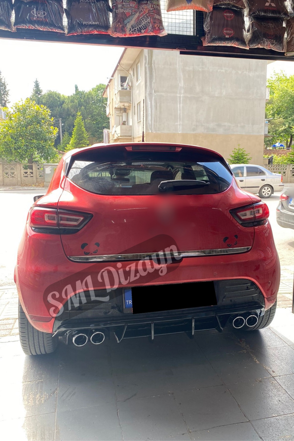 kırmızı clio 4 difizör arka ek 