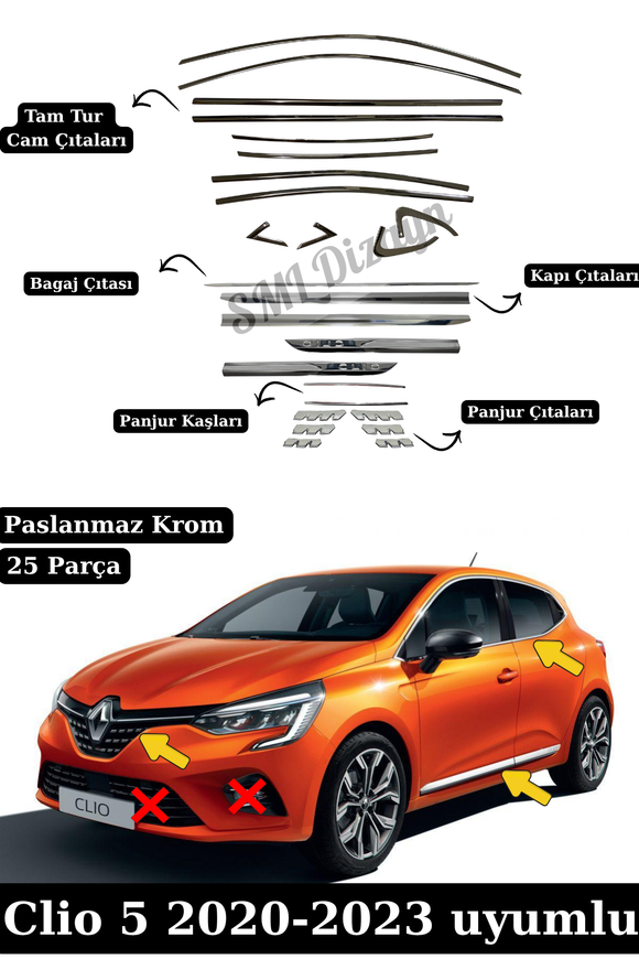 clio 5 full krom set nikelaj