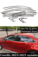 corolla krom cam çıtası