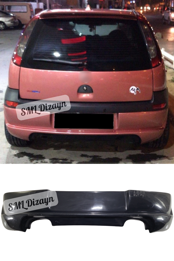 rear diffuser lip extension for opel corsa c 2000-2001-2002-2003
