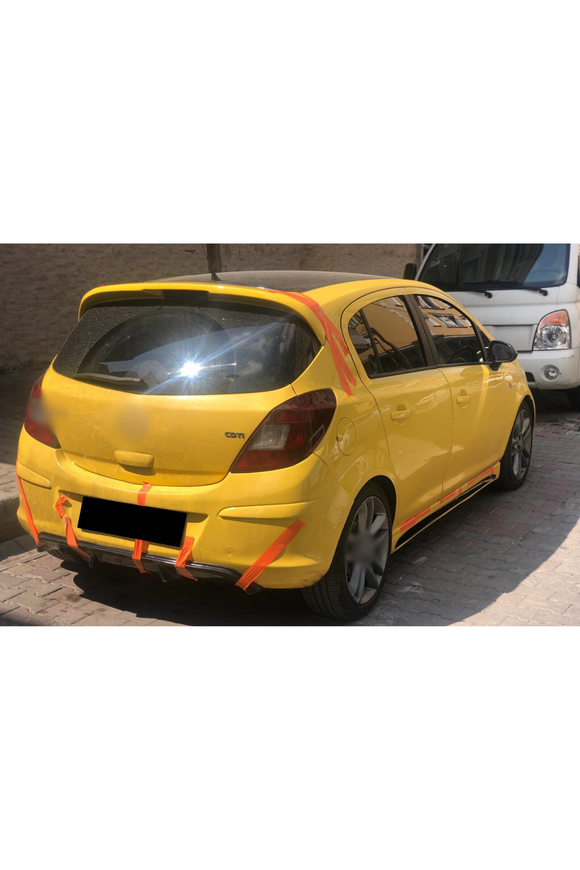 Corsa D Soldan Çıkış Difüzör Arka Ek Plastik Parlak Siyah 2006-2014
