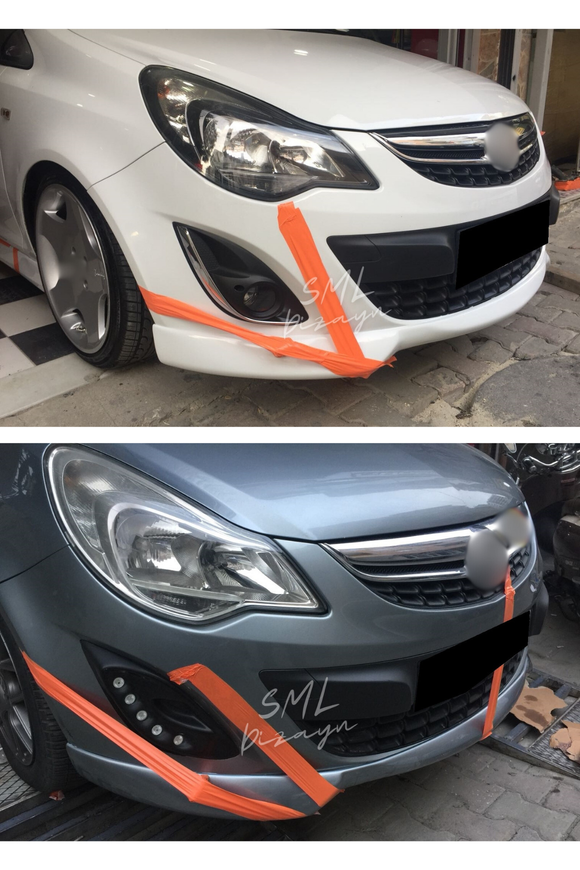 front lip splitter for opel corsa d facelift
