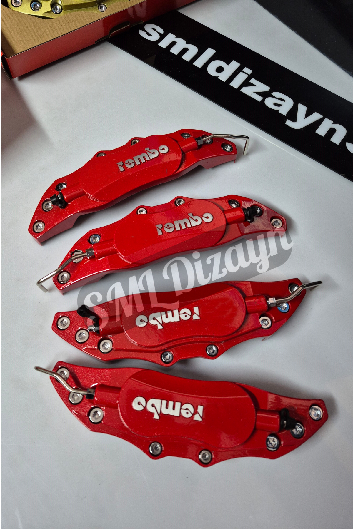 Universal Metal Kaliper Kapağı Jant  Disk Fren Kapağı Sarı 17-18-19-20 inç jantlara uyumlu - 0