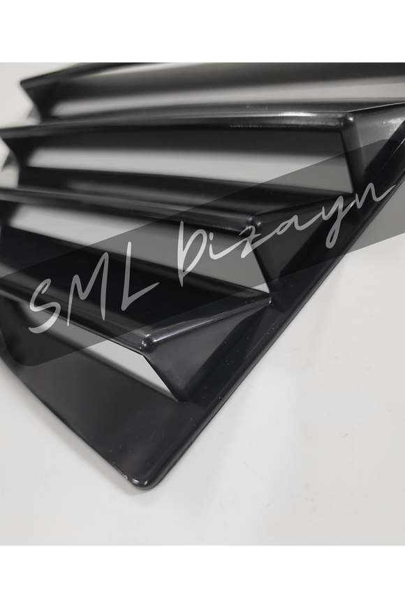 Civic Fd6 Butterfly Window Visor Cover Glossy Black Plastic 2006-2011 