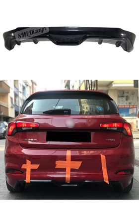 fiat egea hatchback arka ek tampon difüzör difizör