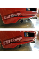 rear diffuser lip for fiat grande punto 2005-2006-2007-2008-2009