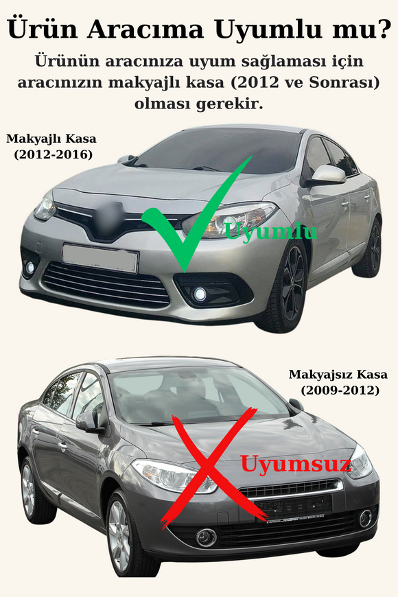 Fluence Ön Ek Lip Boyasız Plastik 2012-2016 (Makyajlı Kasa)