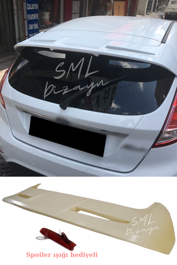 rear trunk roof spoiler for 2008-2009-2010-2011-2012-2013-2014-2015-2016-2017 ford fiesta