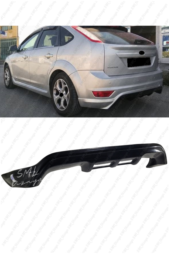 rear diffuser lip for 2008-2009-2010-2011 ford focus 2.5 hatchback 
