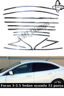 ford focus 3-3.5 krom cam çıtası 
