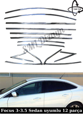 ford focus 3-3.5 krom cam çıtası 