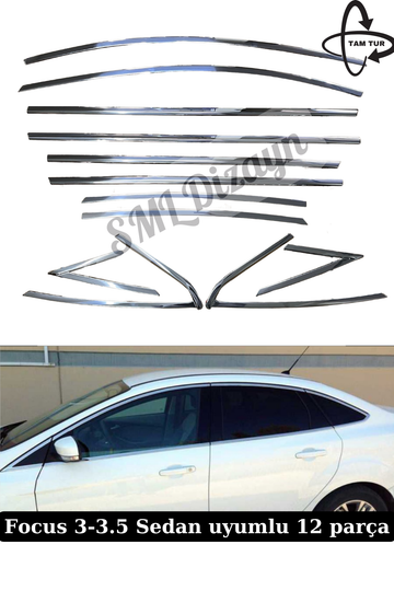ford focus 3-3.5 krom cam çıtası 