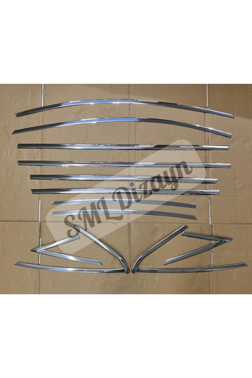 ford focus 3-3.5 sedan krom cam çıtası nikelaj çerçevesi tam tur