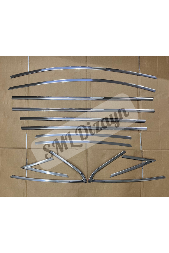 ford focus 3-3.5 sedan krom cam çıtası nikelaj çerçevesi tam tur