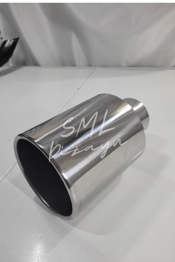 120 mm büyük tekli egzoz-egsoz-egzos ucu başlığı kafa