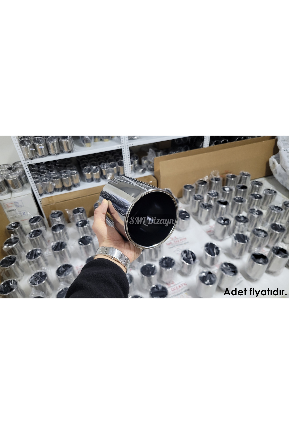 120 mm büyük tekli egzoz-egsoz-egzos ucu başlığı kafa