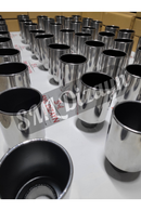 120 mm büyük tekli egzoz-egsoz-egzos ucu başlığı kafa