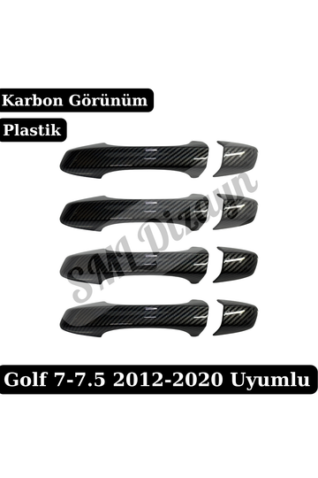 golf 7-7.5 karbon görünüm kapı kolu