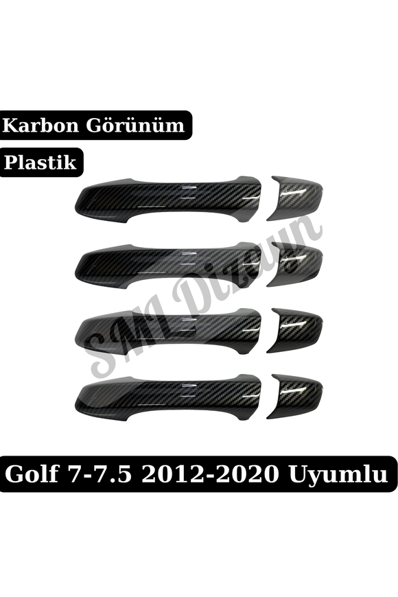 golf 7-7.5 karbon görünüm kapı kolu