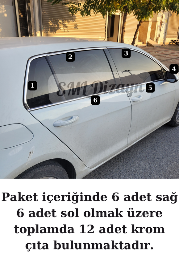 window chrome trims molding for volkswagen golf 7 and golf 7.5