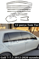 golf 7-7.5 krom cam çıtası nikelaj