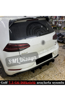 rear diffuser splitter for golf mk7.5 gti