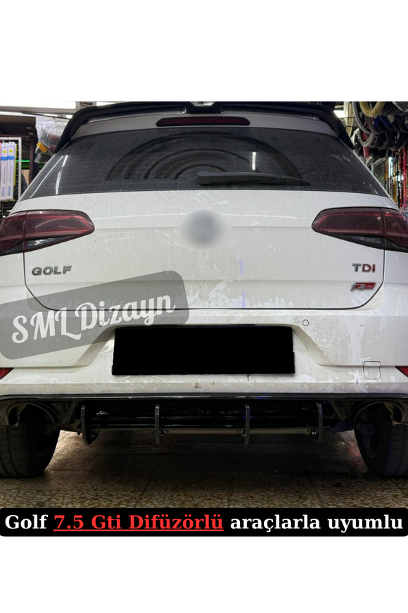 rear diffuser splitter for golf mk7.5 gti