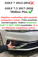 Golf 7.5 Midline Fog Frame Blades Mouldings Glossy Black 2017-2020-3